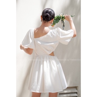 Mini dress chất liệu linen