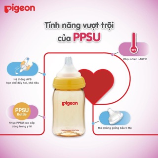 Bình sữa Pigeon PPSU 160ml và 240ml