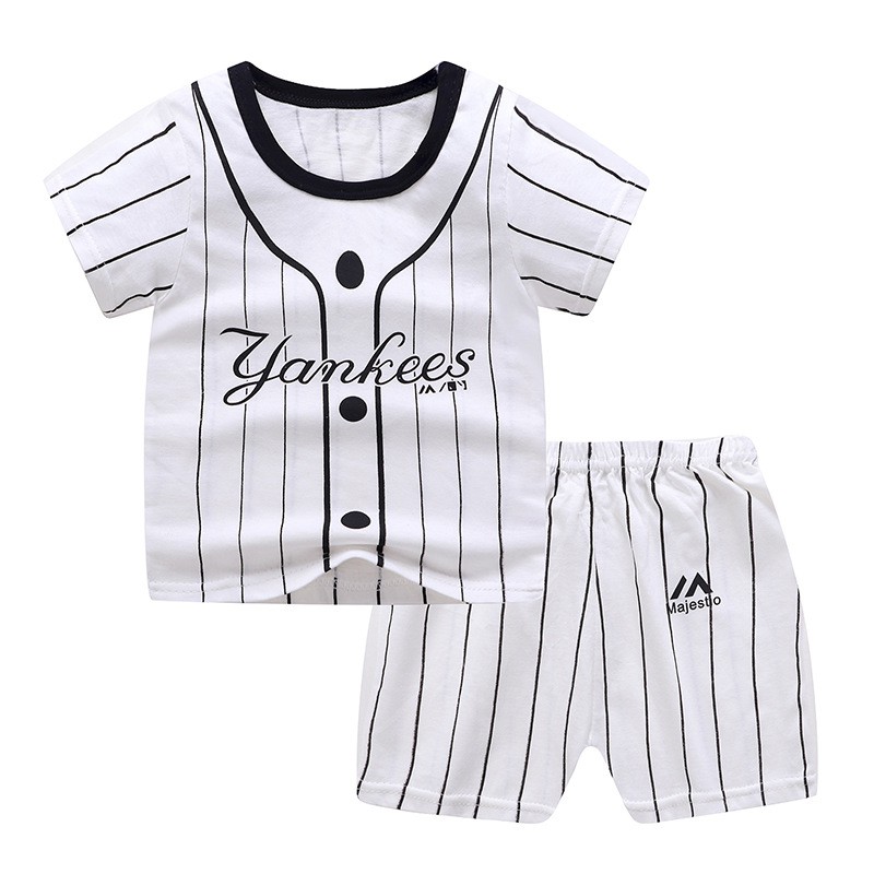 Set Áo Thun Cotton Tay Ngắn + Quần Short Thời Trang Cho Bé 1-5 Tuổi