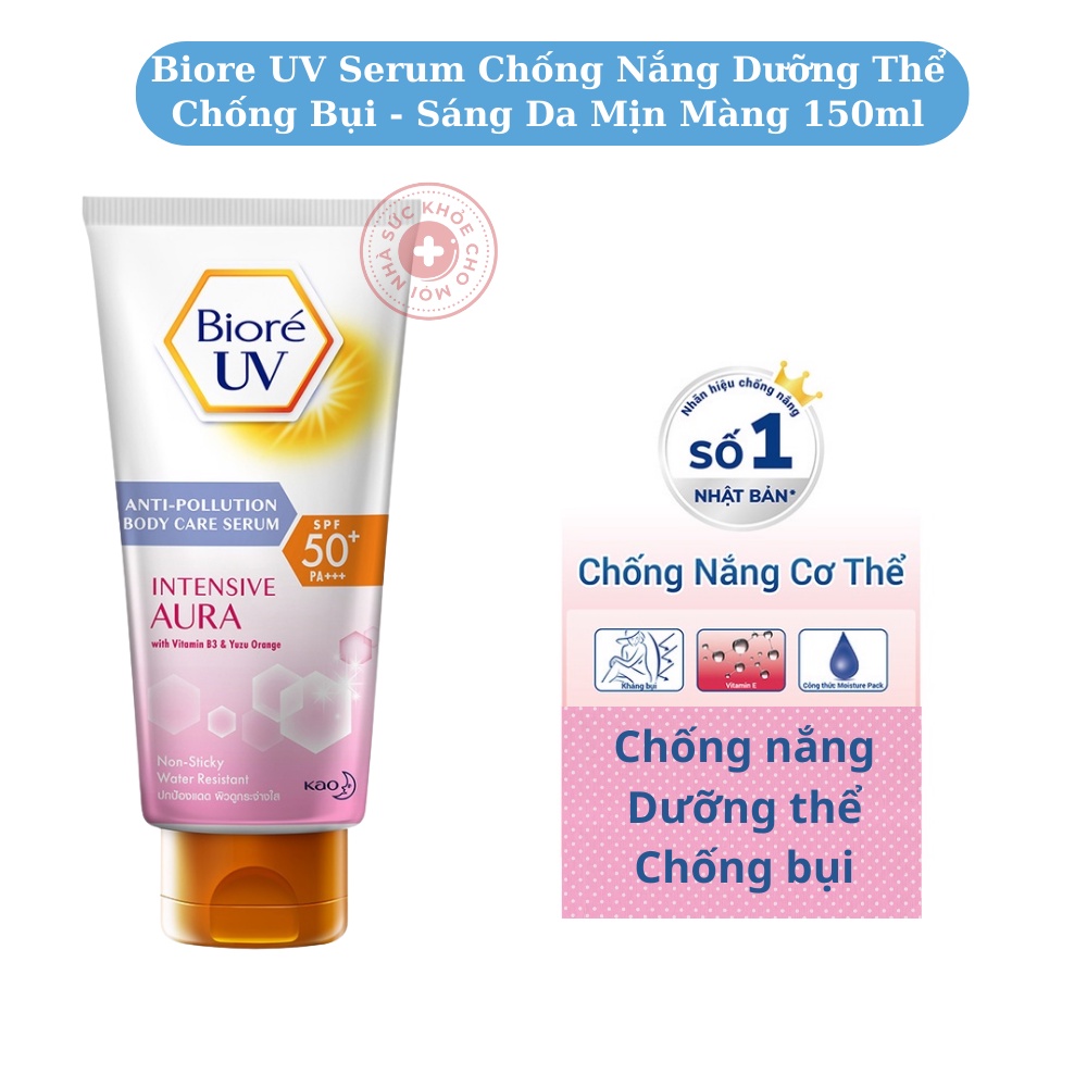 Biore UV Intensive Aura. Serum chống nắng dưỡng thể chống bụi trắng sáng mịn màng SPF50+ PA +++.76562