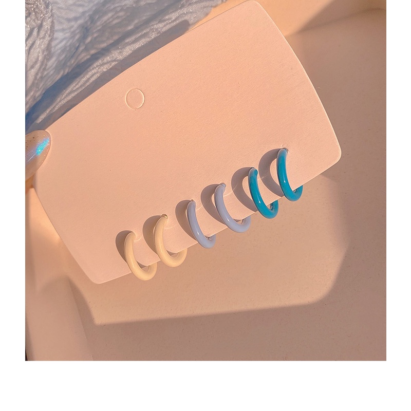 Bộ khuyên tai sáu mảnh thiết kế đơn giản thời trang cao cấp cho nữ