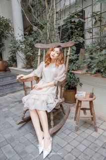 Váy voan chân tầng