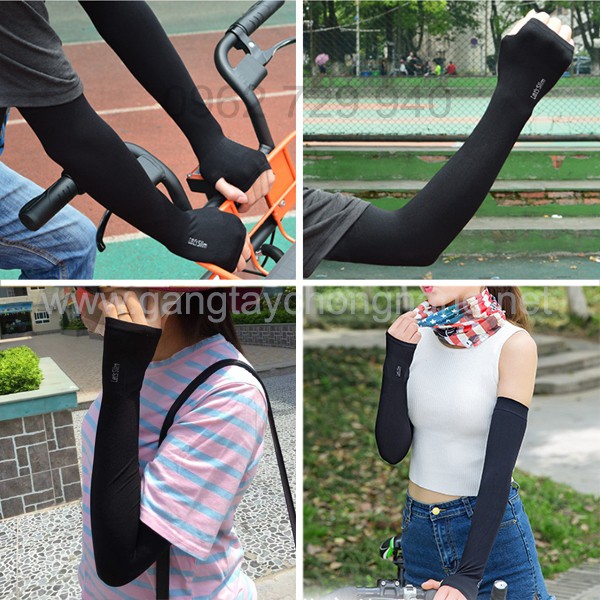 GĂNG TAY CHỐNG NẮNG XỎ NGÓN NAM NỮ LET'S SLIM ĐEN | CHỐNG TIA UV 95%, HÀNG LOẠI ĐẸP, VẢI DÀY DẶN, CO DÃN THOÁNG MÁT