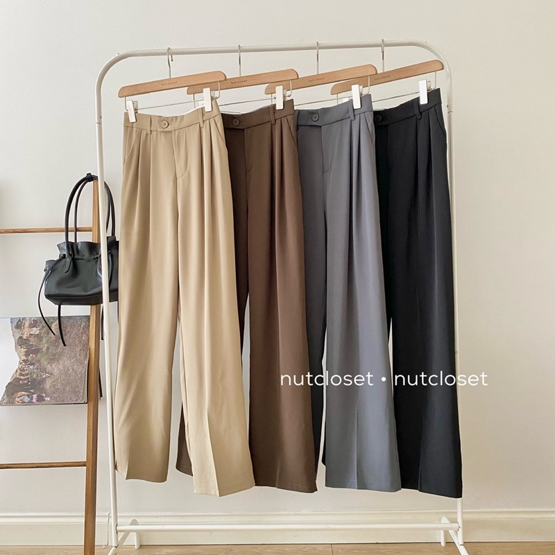 Quần ống suông 1 cúc lệch 310_Q0104