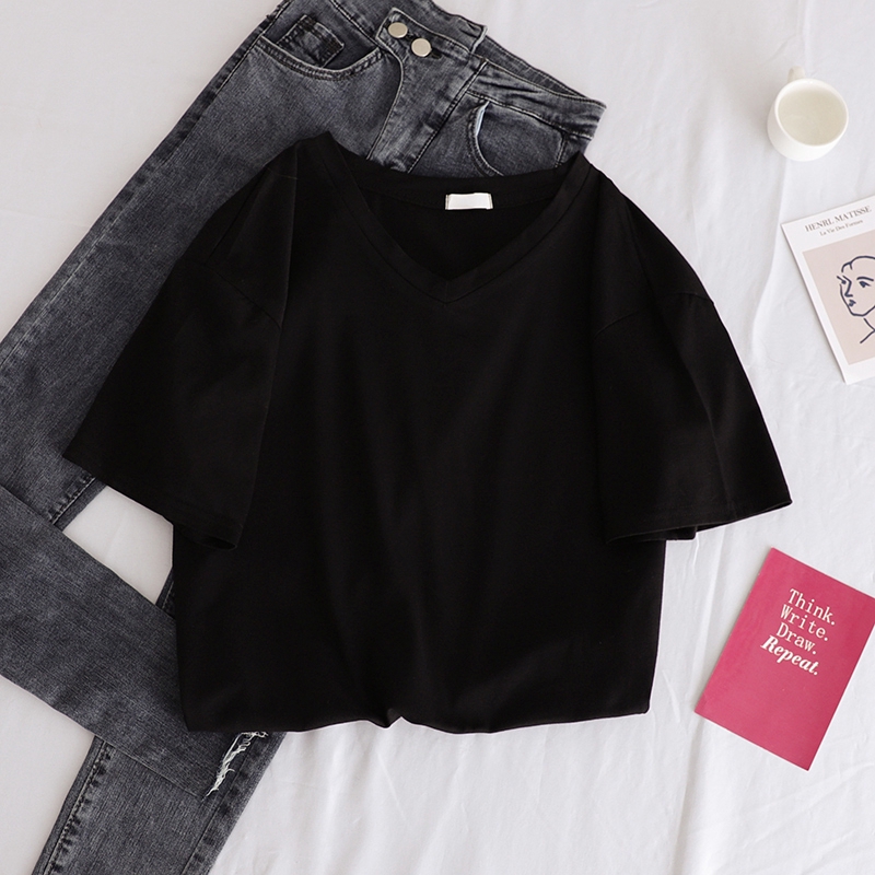 Áo thun SUXI ngắn tay gợi cảm phong cách Hàn Quốc thời trang dành cho nữ