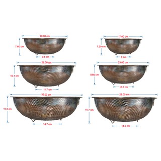 Rổ inox loại 1 size 17cm,20cm,23cm,26cm,29cm,32cm