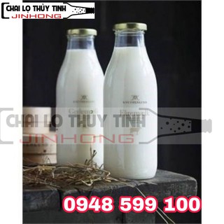 [HOT] CHAI THỦY TINH ĐỰNG SỮA 500ML NẮP THIẾT ĐẸP