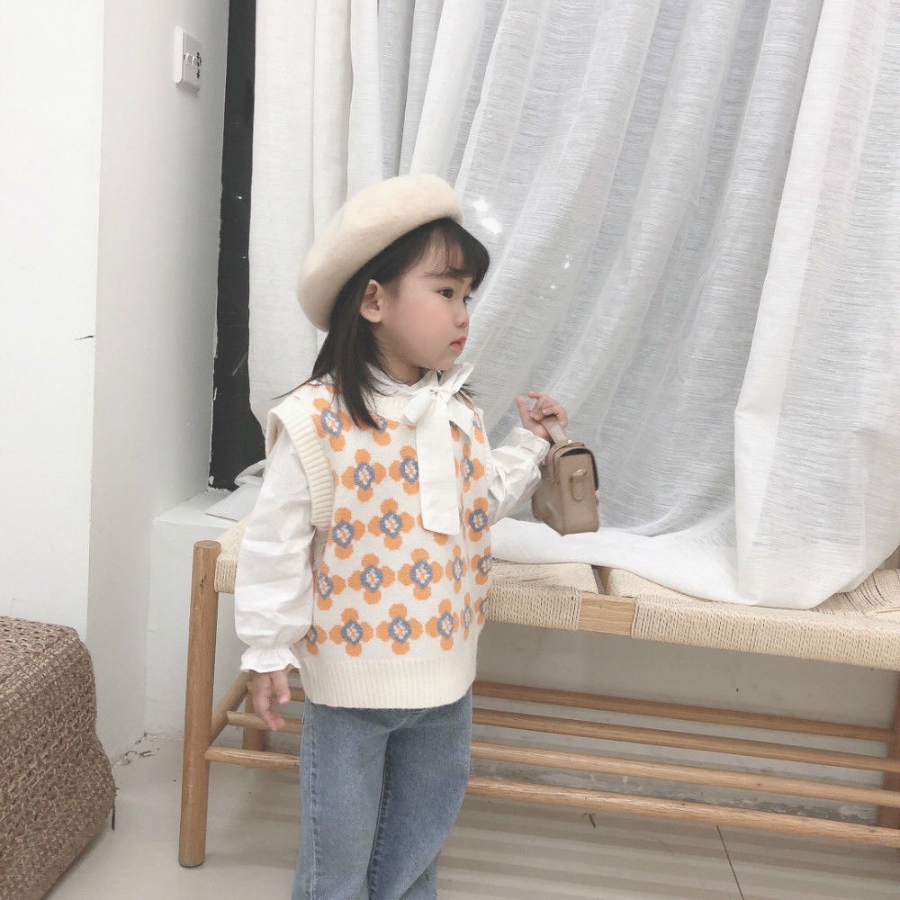 Áo Len Không Tay Cổ Tròn Thiết Kế Mới Thời Trang Theo Phong Cách Hàn Quốc