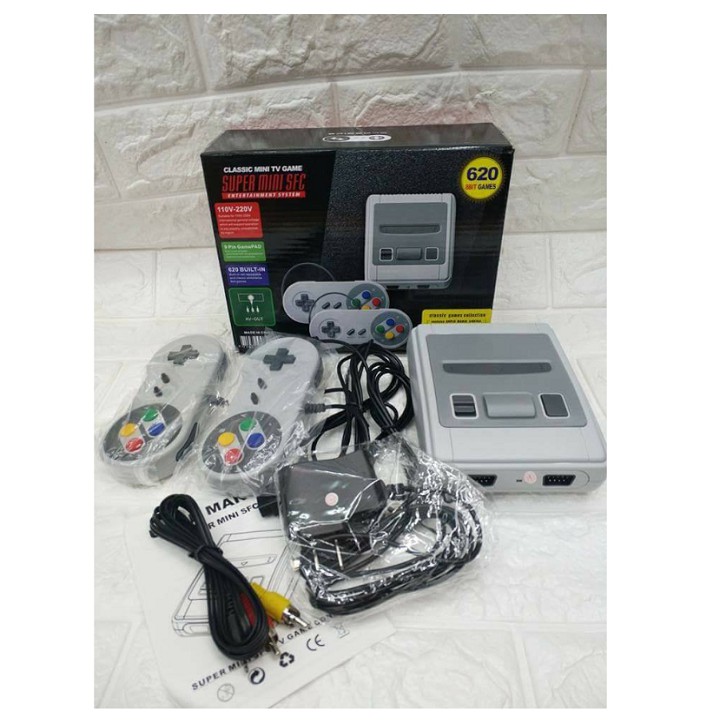 Máy Chơi Game, Super Nes Classic Ti Vi Phiên Bản Máy SNES Mini SFC Retro Tích Hợp 620 Trò 2020