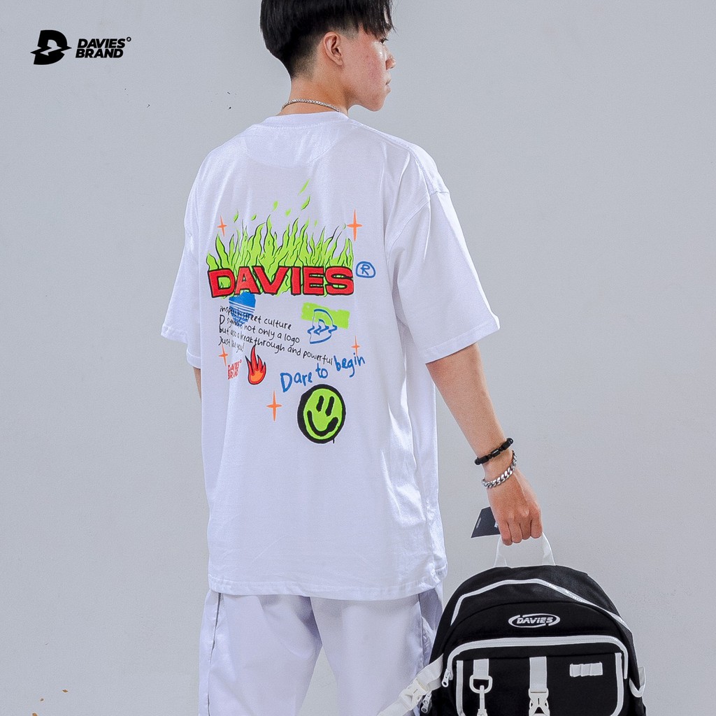 Áo thun nam tay ngắn cổ tròn local brand Davies Internet Post Tee.