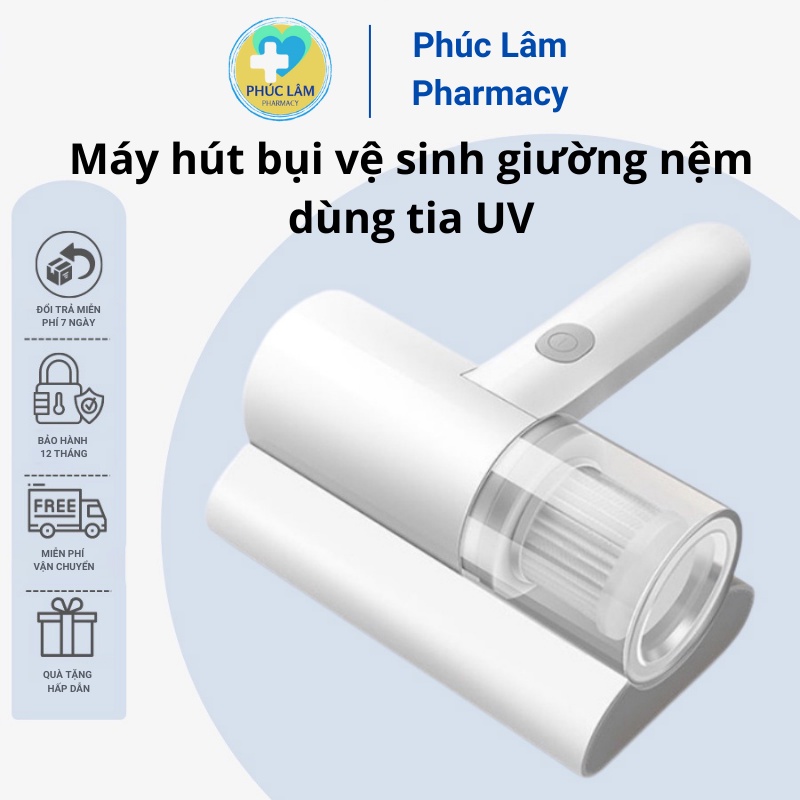 Máy hút bụi giường nệm, máy hút bụi mini không dây sạc pin có tia UV khử khuẩn, hút ẩm không khí, chăn ga, ghế sofa