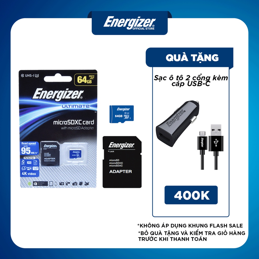 Thẻ nhớ Energizer UL Micro SDXC Card 64GB