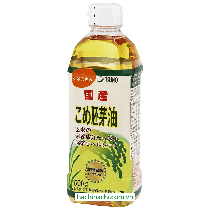 Dầu mầm gạo Nhật Bản Tsuno cao cấp KLT: 500g (Dung tích: 545ml) - Hachi Hachi Japan Shop