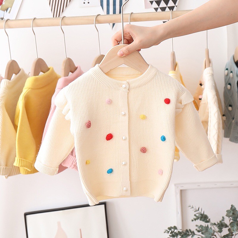 Áo khoác len bé gái