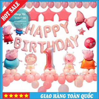 Trang TríSinh Nhật Bé Gái Tuổi Heo 🎁FREESHIP🎁, Nhiều Mẫu Đẹp Đầy Đủ Như Hình Tặng Kèm Đồ Bơm Băng Dính Bóng