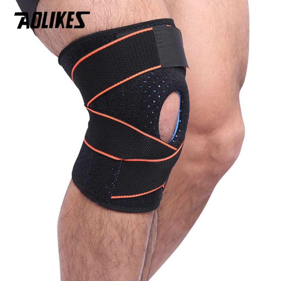 AOLIKES 1 Cặp Đai Quấn Bảo Vệ Đầu Gối Có Thể Điều Chỉnh