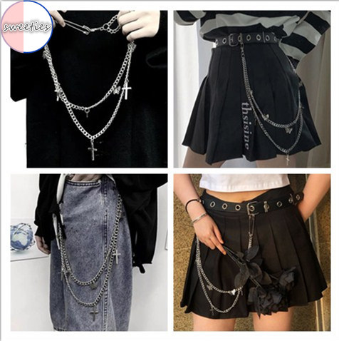 Chuỗi Dây Xích Đeo Thắt Lưng Nhiều Lớp Phối Mặt Hình Bướm Thời Trang Cho Nữ