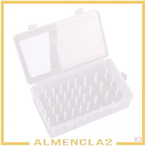 3pcs Empty Sewing Thread Storage Box Sew Case 24x14cm Clear Crafting Holder