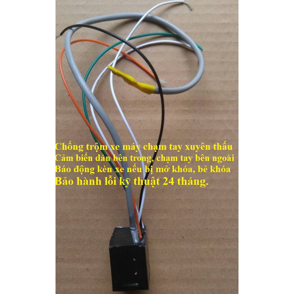 Chống trộm cướp xe máy cảm biến chạm tay xuyên thấu báo động kèn xe