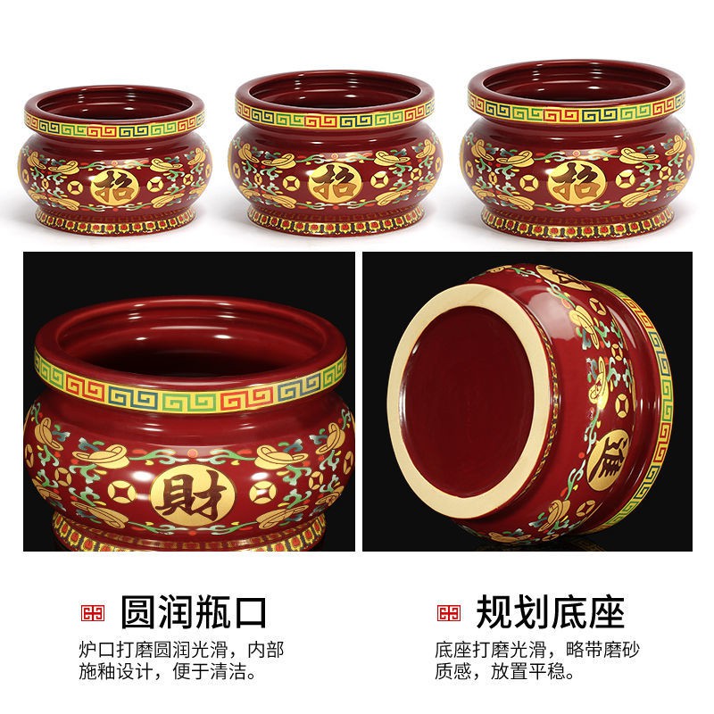 □Lư hương trầm nhà thờ bát màu đỏ son Tang cho phật đàn gỗ giáng hộ gia đình chùa cung cấp đồ trang trí tượng