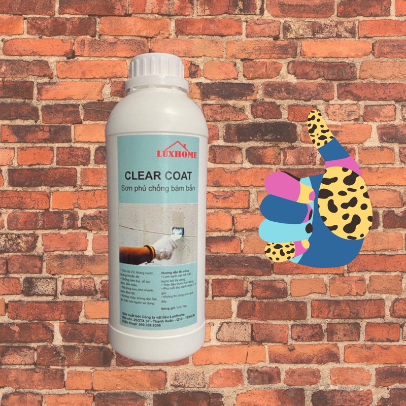 Sơn chống thấm, phủ bóng, chống bám bẩn, tia uv ClearCoat Lotacom Nhà Xinh