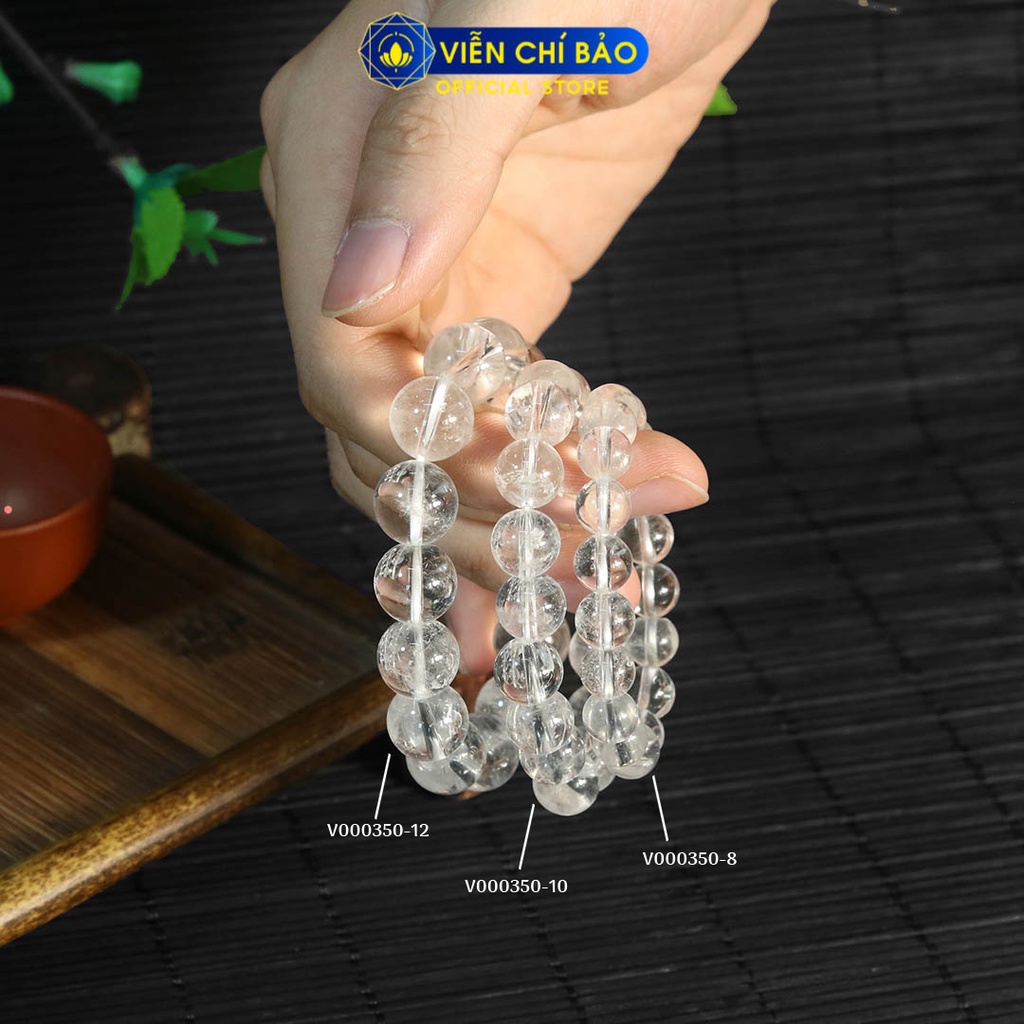 Vòng tay phong thủy đá trắng trong thời trang phụ kiện trang sức Viễn Chí Bảo V000350