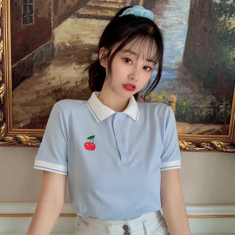 Áo thun polo SUXI ngắn tay thiết kế mới thời trang mùa hè cho nữ