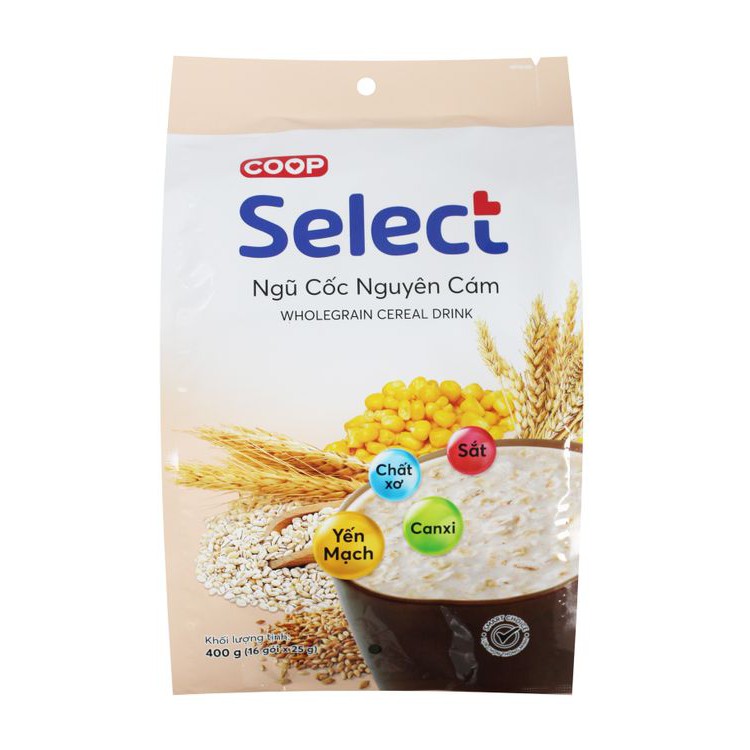 Bột ngũ cốc nguyên cám Co.op Select 400 g