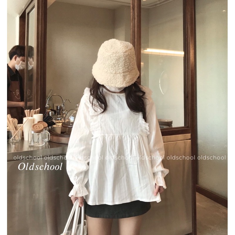 ÁO BABYDOLL VAI REN TAY PHỒNG (ảnh thật/sẵn)