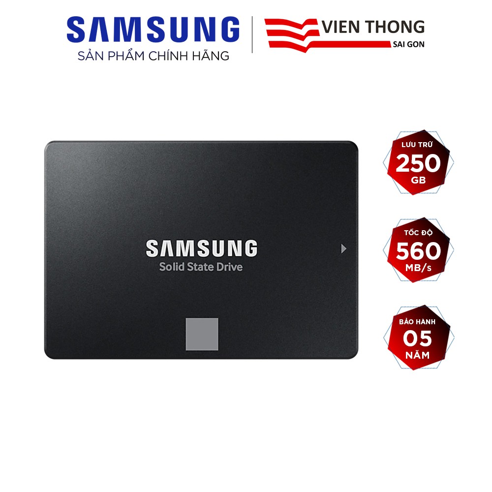 Ổ cứng SSD Samsung 870 EVO 250GB Sata III 2.5 inch (MZ-77E250BW) - Hãng phân phối chính thức