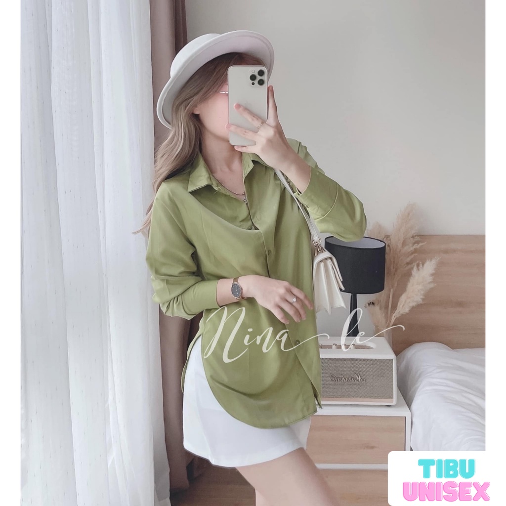 Set bộ nữ áo sơ mi kèm chân váy TIBU, Set Chân Váy 2022 Vải Đũi Xước Mềm Mát Chân Váy Chun Có Lót Freesize