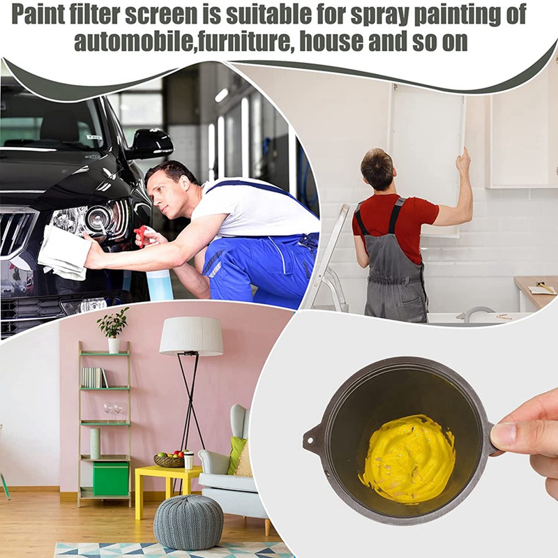 Set 30 Lưới Lọc Sơn Bằng Nhựa Nylon 100Mm Có Thể Tái Sử Dụng