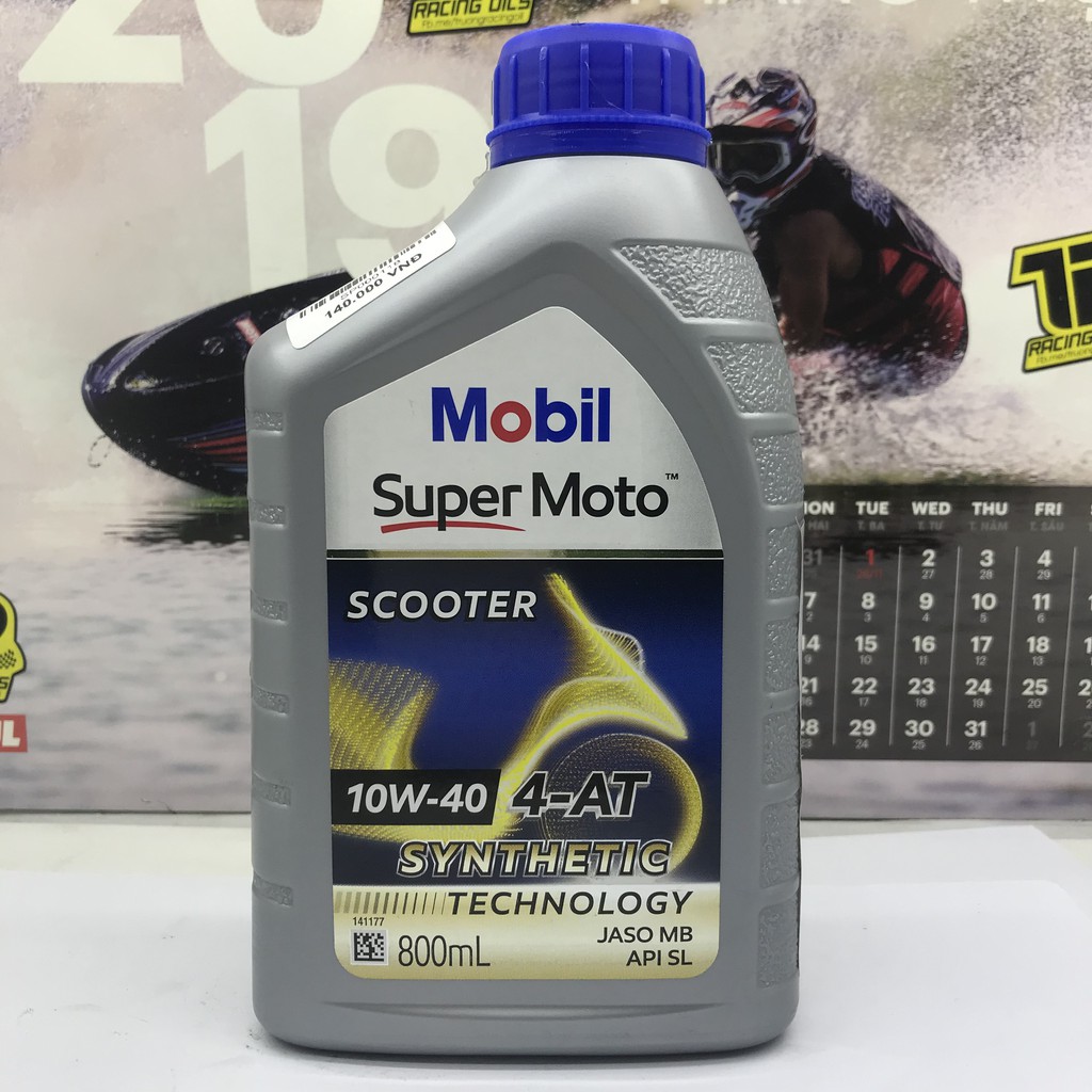 Nhớt Mobil Super Moto Scooter 10W-40 4-AT 800ML