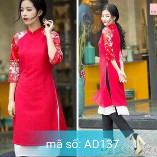 Có size 4XL Áo Dài Cách Tân 2 tà tầng kèm ảnh khách mặc