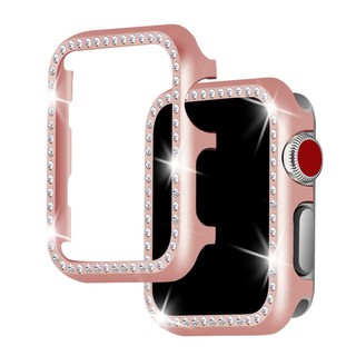 Ốp Nhôm Bảo Vệ Cho Đồng Hồ iwatch 5 44mm/40mm Với Kim Cương Giả Series 5 4 3 2 1 38/40/42/44mm