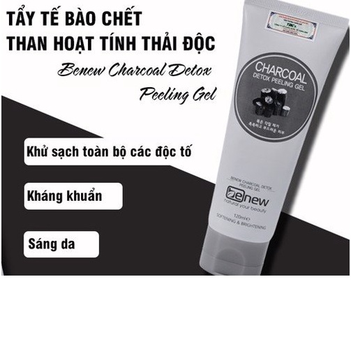 Combo 2 Tuýp Kem Tẩy Da Chết Dành Cho Mặt Và Toàn Thân body Than Hoạt Tính Benew Hàn Quốc 120ml/ Tuýp- HÀNG CHÍNH HÃNG