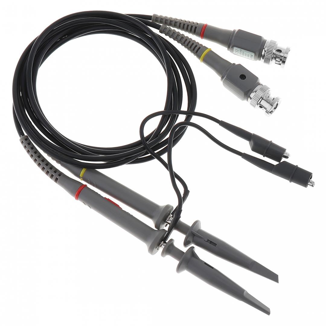 2pcs/lot ZJMLING P6100  Oscilloscope Probe Kit 100MHz Scope Clip Test Probe Cable 1X / 10X Switchable