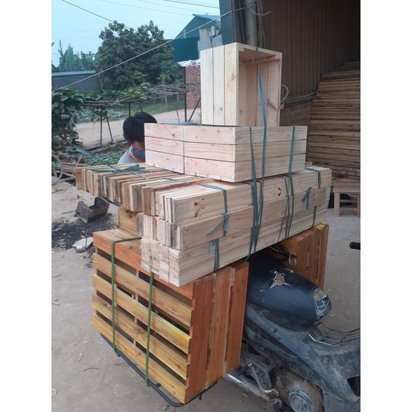 5 thanh pallet gỗ thông dài 30 và 40cm - nẹp gỗ trang trí tường - gỗ pallet diy các kiểu