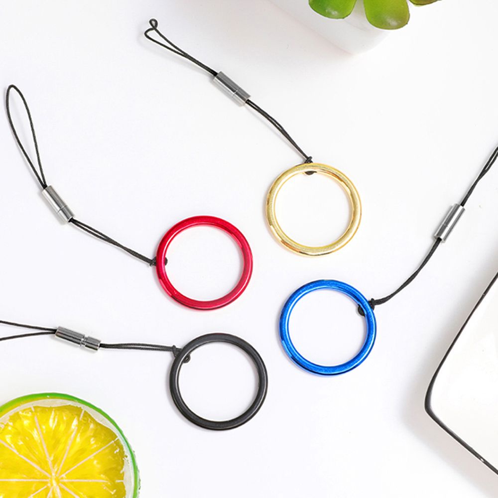 Dây Đeo Điện Thoại Có Vòng Xỏ Ngón Tay Bằng Kim Loại Chống Thất Lạc Nhiều Màu Sắc