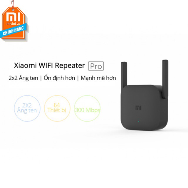 Kích sóng Wifi Xiaomi Repeater pro băng thông 300 Mbps