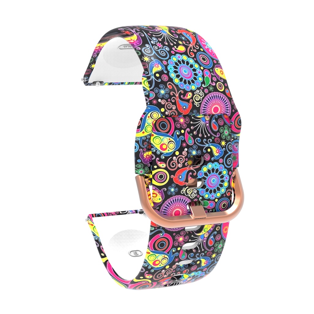 Dây Đeo Silicon Họa Tiết Rằn Ri Cho Đồng Hồ Thông Minh Samsung Galaxy Watch Active 2 / Watch3 41mm / Watch 42mm / Gear sport S4