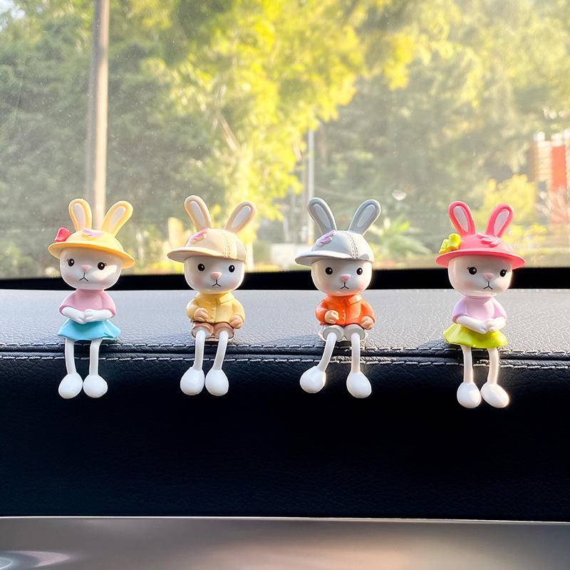 Phụ Kiện Trang Trí Nội Thất Xe Hơi Hình Thỏ Dễ Thương Sáng Tạo