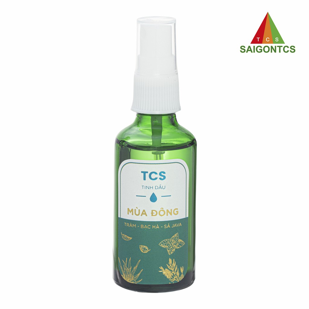 TINH DẦU THIÊN NHIÊN MÙA ĐÔNG - Chai 50ml - Tràm, Bạc Hà và Sả Java - Sài Gòn TCS- NGĂN NGỪA VIÊM MŨI, VIÊM MŨI DỊ ỨNG