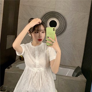 Đầm baby doll thêu hoa
