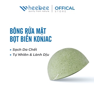 Bông Rửa Mặt Bọt Biển Konjac Tẩy Tế Bào Chết Làm Sạch Sâu Lỗ Chân Lông Cho Da Mềm Mượt Heebee