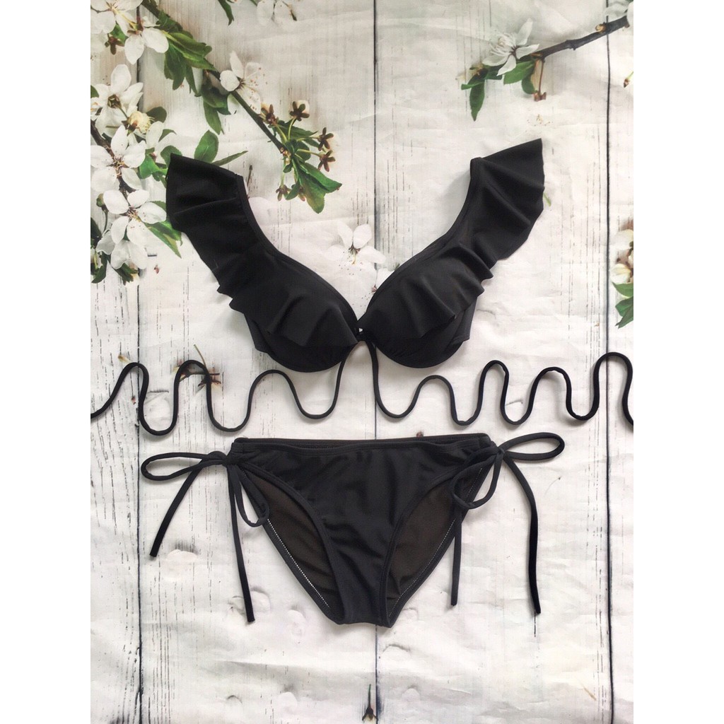 Bikini 2 mảnh cúp ngực bèo cánh tiên (nhiều màu)