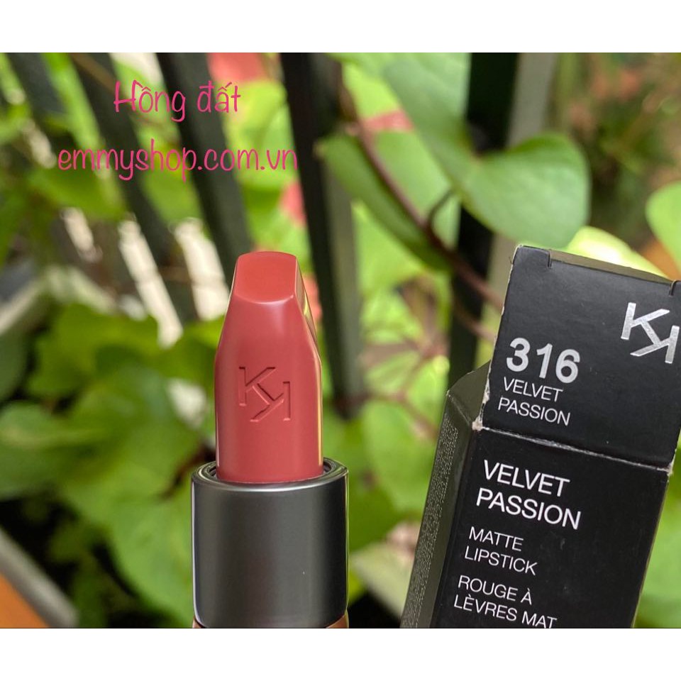 Son Kiko Velvet Passion Matte Lipstick 316 Vintage Rose (Màu Hồng đất)