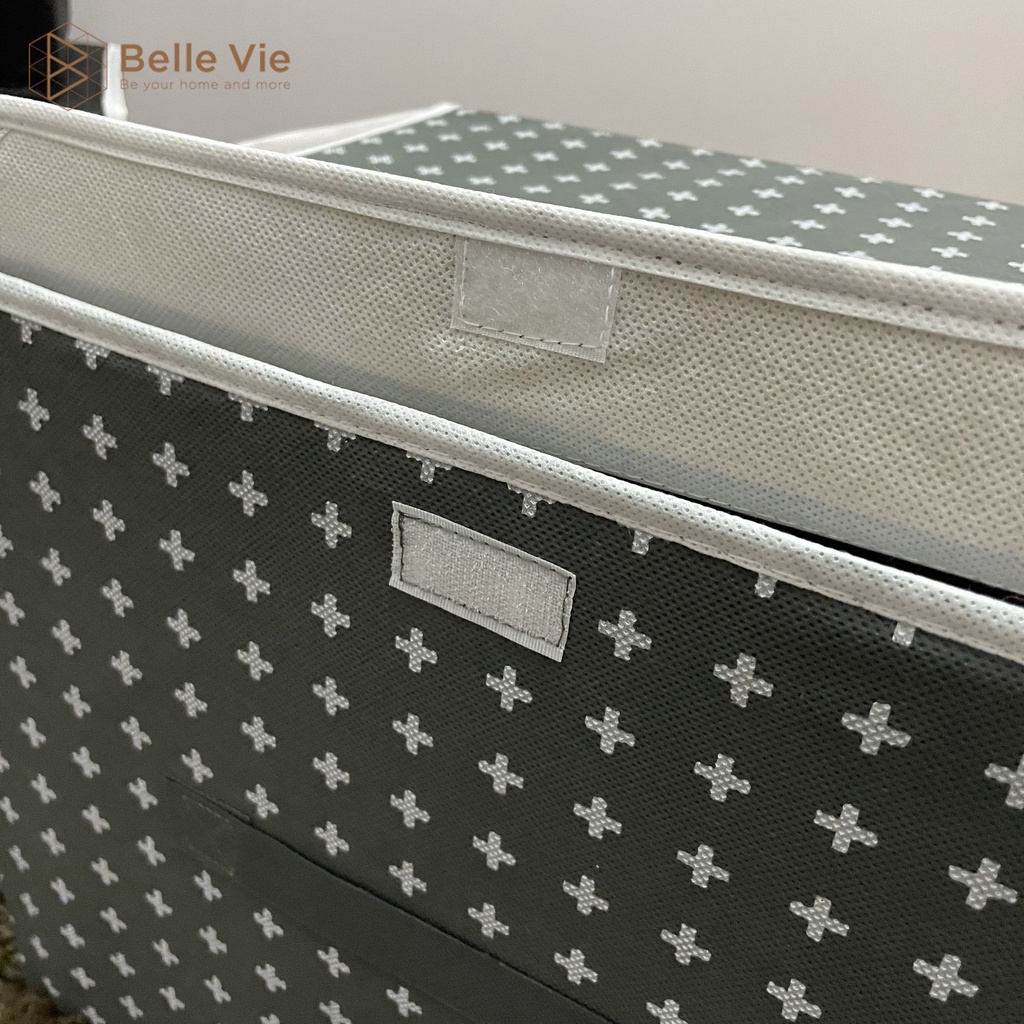 Hộp Đựng Quần Áo - Túi Đựng Quần Áo Có Nắp Gấp Gọn Vải Không Dệt Chống Nước Dày Dặn