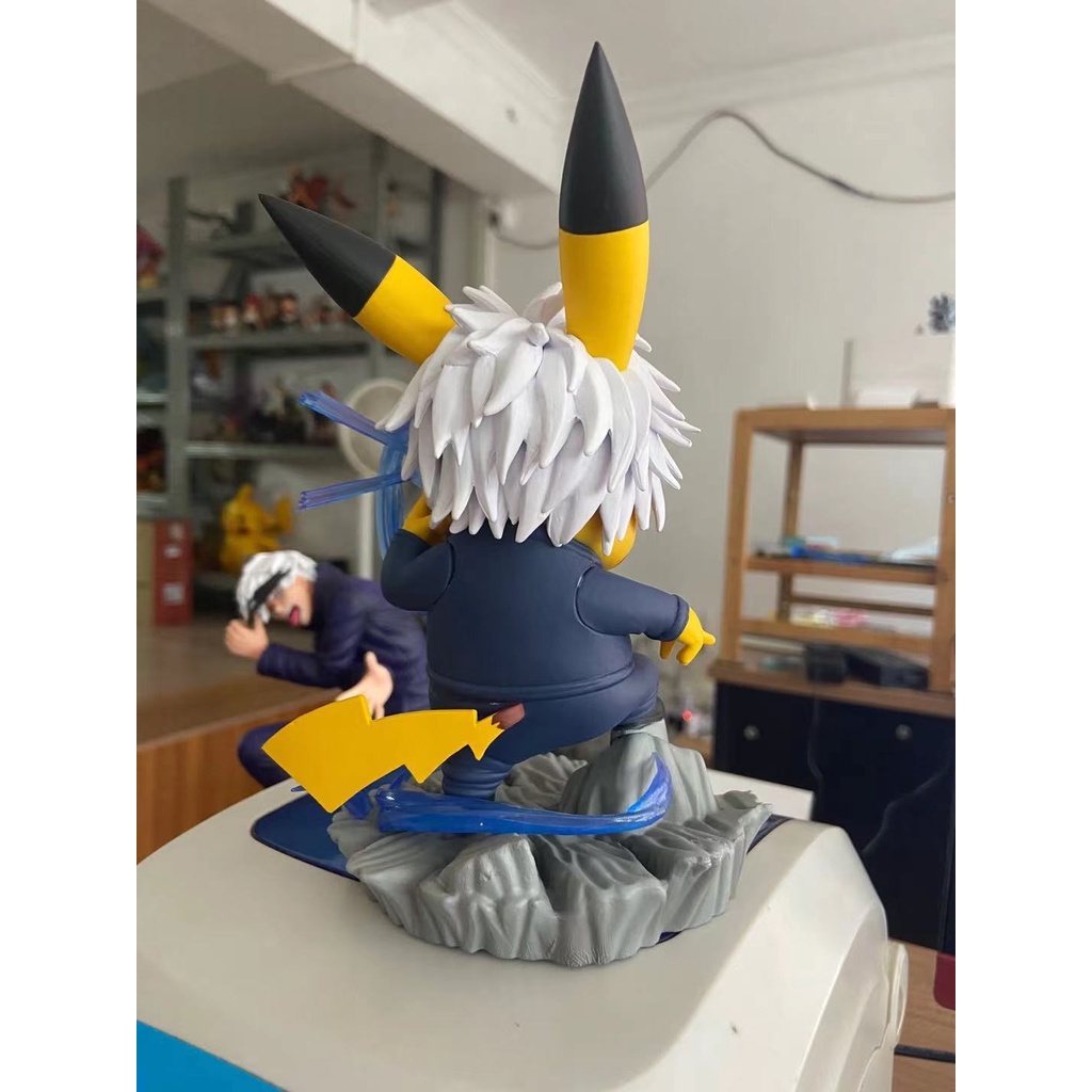 Mô hình Pokemon - Mô hình Pikachu cosplay Gojo Satoru Jujutsu Kaisen 20cm PK057