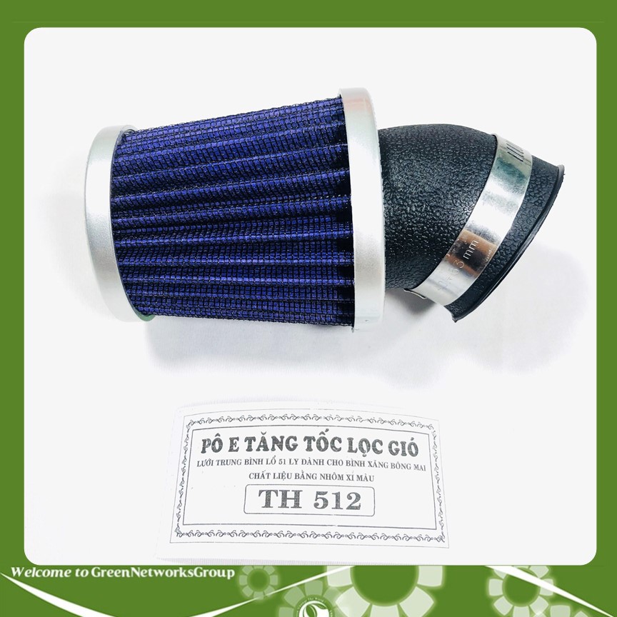 Lọc gió tăng tốc xe máy Pô E Tăng Tốc TH512 Greennetworks